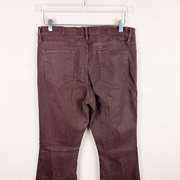 Frame Brown Canvas Coated Bootcut Jeans Size 33 - Picture 3 of 8